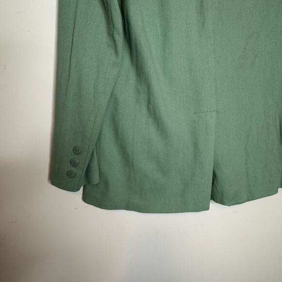 Thakoon Collective Green Oversized Linen Blend Blazer Women’s Size 6 Lightweight - Picture 6 of 9